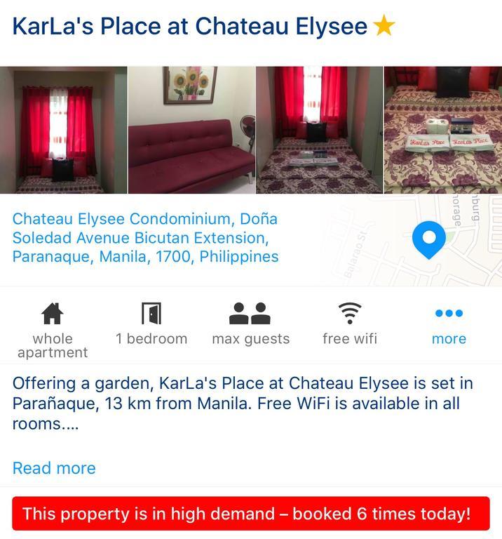 Karla'S Place At Chateau Elysee Paranaque City Eksteriør bilde